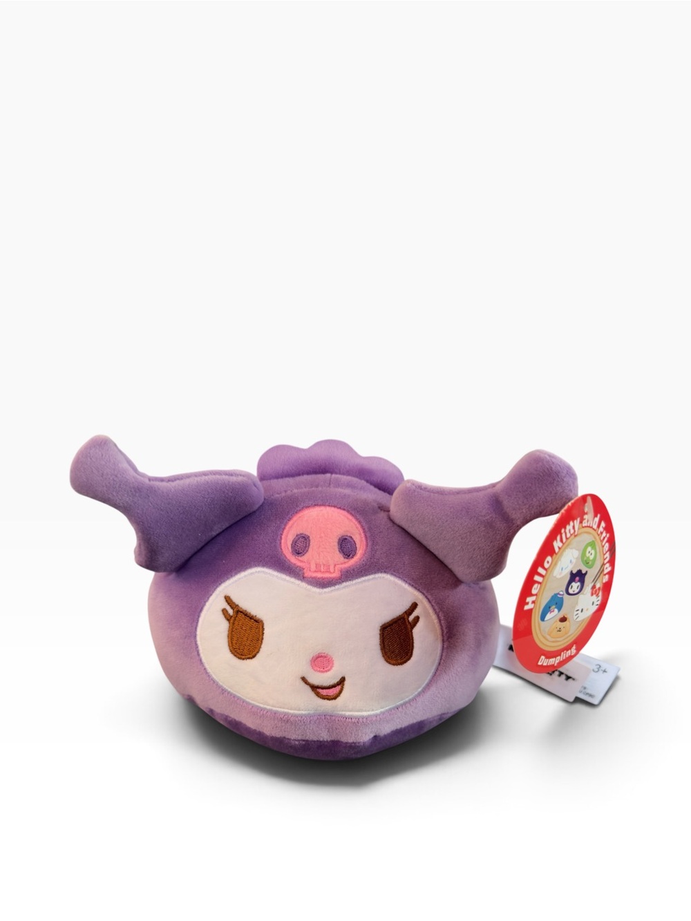 Sanrio Purple Horned Kuromi Plush with Pink Skull Accent